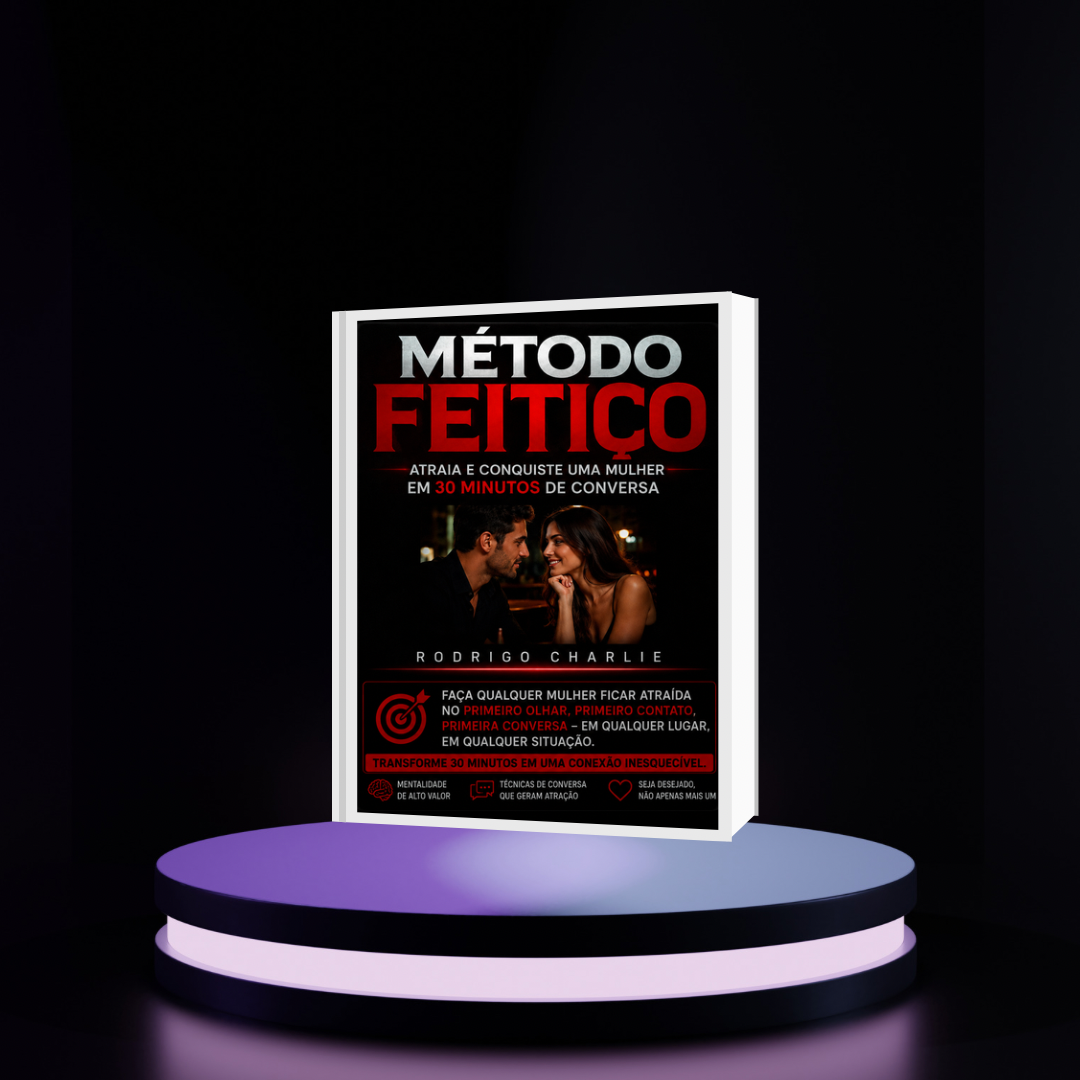 Mockup 3D do livro Método Feitiço